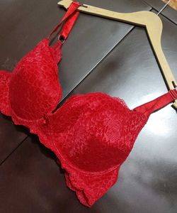 Red Floral Lace Bra For 42 Bust