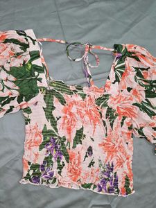 Floral Print Crop Top