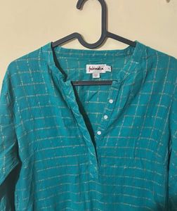 Fabindia Nagari Lattice Print Kurta