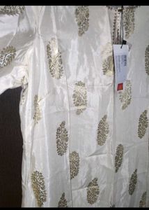 W brand .Elegant Kurta with Gold Detailing