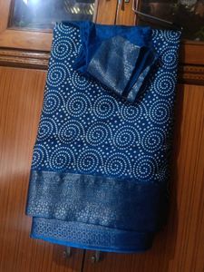 Blue Saree Formal Use
