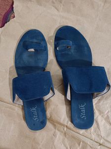 Blue One Toe Flats