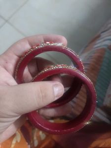 Red &amp; Gold Bangles combo