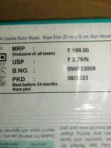 Wowper Baby Wipes 72 Pcs In 1pkt