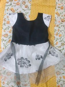 black and gray colour frock