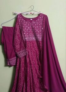New/Unused  Jaipuri Anarkali Full Set