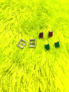 Stud Earrings - Set of 4