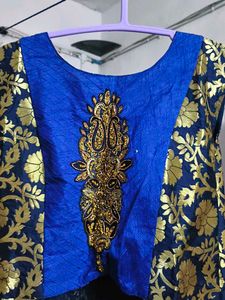 Elegant Blue & Gold Kurta
