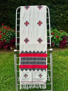 Handwoven Toda Embroidery Tribal Shawl