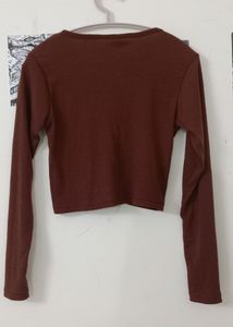 Brown Button On Top/Cardigan