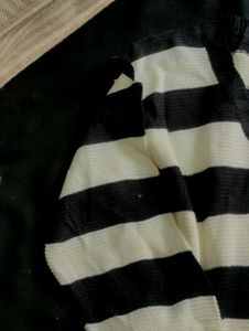 Striped V-Neck Pullover
