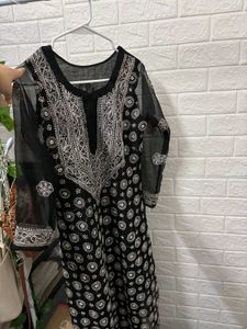Elegant Black Chikankari Kurti