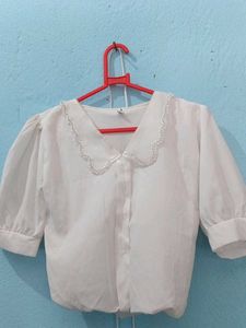 White Puff Sleeve Blouse