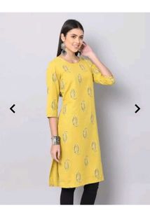 Printed Button Kurta