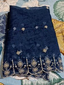 Elegant Navy Blue Dupatta