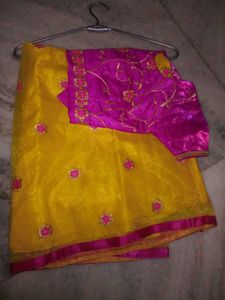 Yellow Pink Kids Lehenga Choli Set