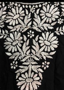 Black strapy Chikankari Kurti