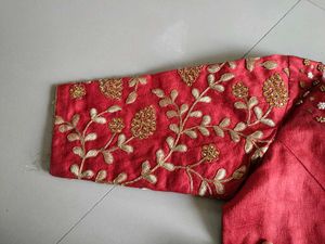 Embroidered Red Blouse