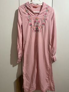Pink Embroidered Kurti