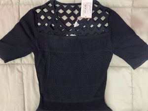 Label Ritu Kumar Black TexturedLace Dress
