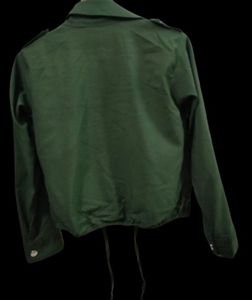 Women Olive Green Solid Crop Shirt