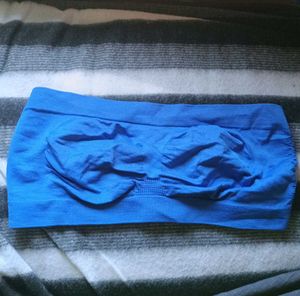 Blue Bandeau Bra