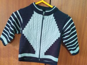 2 Striped Zip-Up Wool Jaket for Kids