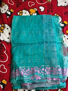 Elegant Teal Ethnic Dress Material