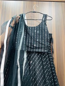 Black Party Wear Brand New  Lehenga