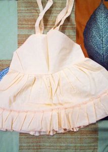 Baby Girl Cotton Frock For Summer With Bottom