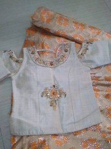A pretty sharara dress  with delicate hand embroid