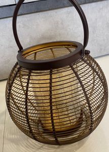 Candle Lantern Hanging Pair - Metal