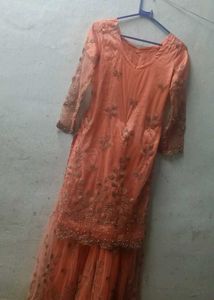 Full Work Sharara Suit 2 Piece