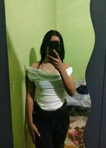 Off-Shoulder White Top