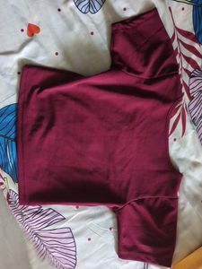 Maroon Crop Top