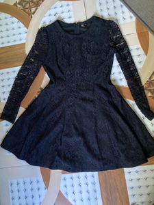 Black Lace Fit & Flare Dress