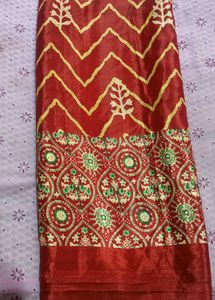 S11 Beautiful Printed Saree With Atteched Blouse
