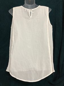 Red Queen White Sleeveless Top