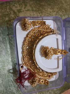 Elegant Gold-Tone Pearl Jewelry Set