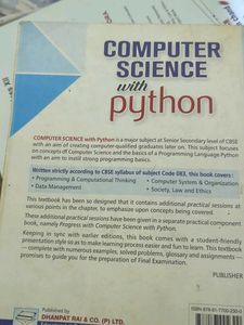 Computer science With Python Class 11th