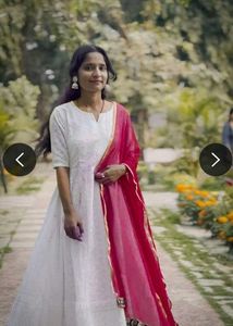 Elegant White Ethnic Gown