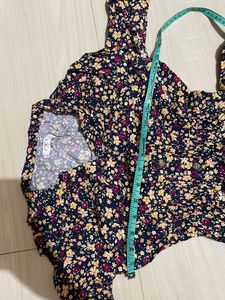 Flower Print Summer Cotton Dress