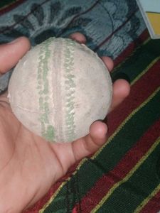 Used SG White Leather Cricket Ball – Match Quality