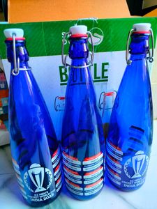 New World Cup Printed Water Glass Bottles 3 Pc