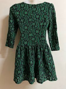 Green Lace Bow Dress