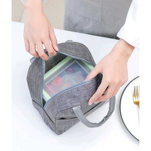 Gray Lunch Bag - Insulated &amp; Reusable