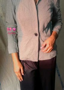 Gray Casual Blazer