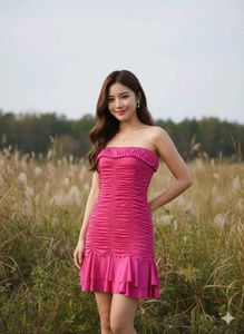 Stylish Pink Mini Dress