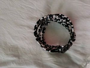 Black &amp; White Beaded Bracelet