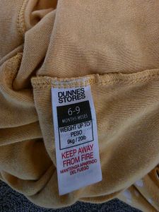 Yellow Onesie Winter Bany 6-9m